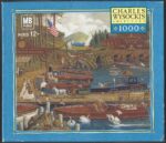 Charles Wysocki's AMERICANA 1000 pc puzzle - Lost in the Woodies - Used & Complete