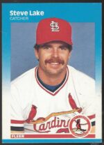 #300 Steve lake 1987 Fleer Baseball Card Baseball Card (Grade: NM)